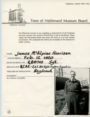 WWII - Harrison, James McAlpine