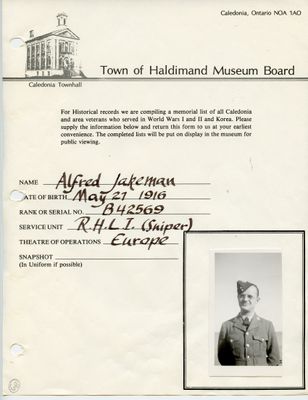 WWII - Jakeman, Alfred