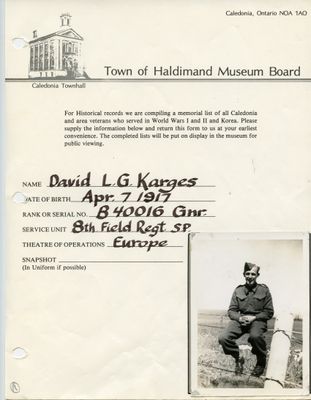 WWII - Karges, David L.G.