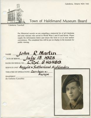 WWII - Martin, John R.