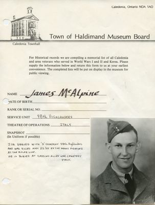 WWII - McAlpine, James