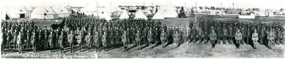 Panorama photo of 114th battalion at Camp Borden