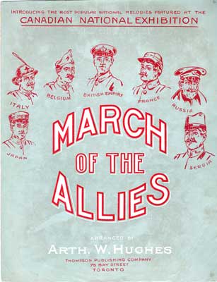 Sheet music for song &quot;March of the allies&quot;