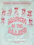 Sheet music for song "March of the allies"