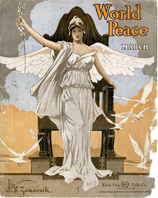 Sheet music for song &quot;World Peace March&quot;