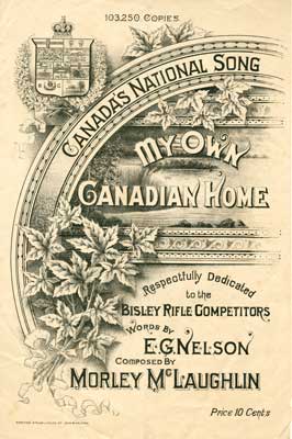 Sheet music for song &quot;My own Canadian home&quot;