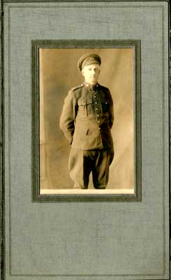 Photograph of a soldier in dress uniform