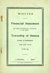 Minutes & Financial Statement of the Municipal Council of the Township of Seneca 1916