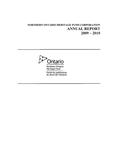 Annual report / Northern Ontario Heritage Fund Corporation 2009 - 2010