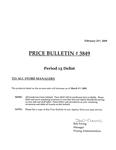 Price bulletin Liquor Control Board of Ontario. 2009 no. 3849