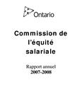 Annual report / Pay Equity Commission. 2007 - 08
