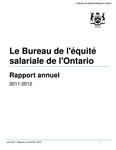 Annual report / Pay Equity Commission. 2011 - 12