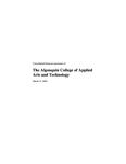 Consolidated financial statements of the Algonquin College of Applied Arts and Technology 2019 - 2020