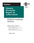 Ontario provincial report on achievement : elementary schools : highlights. 1998 - 99