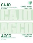 Annual report / Alcohol and Gaming Commission of Ontario. 2000 - 2001