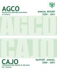 Annual report / Alcohol and Gaming Commission of Ontario. 2000 - 2001