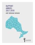 Rapport annuel / Aide juridique Ontario. 2017 - 2018