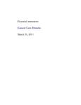 Cancer Care Ontario financial statements ... / [Office of the Provincial Auditor of Ontario]. 2010 - 2011