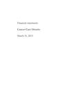 Cancer Care Ontario financial statements ... / [Office of the Provincial Auditor of Ontario]. 2012 - 2013