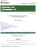 Plan d'accessibilité (LPHO) ... Ministère des richesses naturelles et des forêts. 2003 - 04