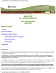 Rapport d'étape sur l'accessibilité Ministère de l'Environnement et de l'Action en matière de changement climatique. 2003 - 04