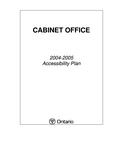 Accessibility plan Office of the Premier and Cabinet Office. 2004 - 05