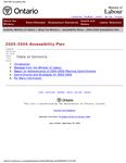 Accessibility plan ... Ministry of Labour. 2005 - 06