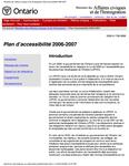 Plan d'accessibilité (LPHO) ... Ministère des affaires civiques et de l'immigration. 2006 - 07