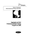 Aggregate and soil proficiency sample testing program for ... / Mark Vasavithasan and Stephen Senior. 2008