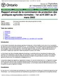Rapport annuel / Commission de protection des pratiques agricoles normales. 2001 - 2002