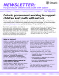 Newsletter for parents of children and youth with autism. 2006 no. 01