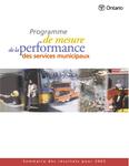 Programme de mesure de la performance des services municipaux : sommaire des résultats pour ... 2003