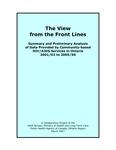 The view from the front lines ... annual summary and analysis of data provided by community-based HIV/AIDS services in Ontario to the end of fiscal year ... 2001 - 2006