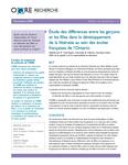 OQRE recherche : bulletin de recherche 2009 no. 04 November