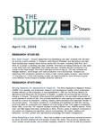 The buzz news about the Ontario Ministry of Agriculture, Food and Rural Affairs--University of Guelph Partnership. 2009 vol. 2 no. 07 April