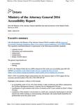Accessibility report ...  / Ministry of the Attorney General. 2016