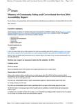 Accessibility report ...  / Ministry of Community Safety and Correctional Services. 2016