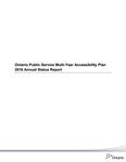 Ontario Public Service Multi-Year Accesibility Plan ... Annual Status Report 2016