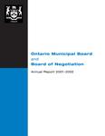Annual report / Ontario Municipal Board 2001 - 2002