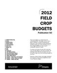 Field crop budgets. 2012