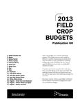 Field crop budgets. 2013