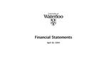 University of Waterloo financial statements. 2003 - 2004