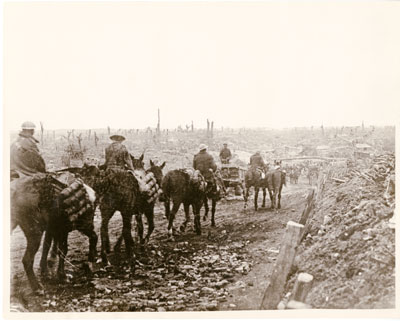 View of remains of town of Pozieres