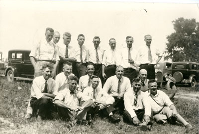 Photo of 1936 reunion of the 114th Machine Gunners