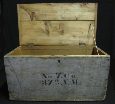 Wood army trunk