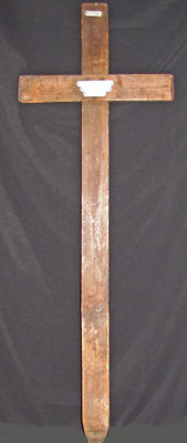 Wood grave marker, cross