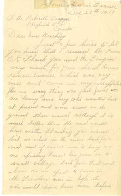 Handwritten letters from A.J. Long to Miss W. Buckley