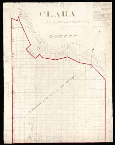Clara Township Map ca.1885