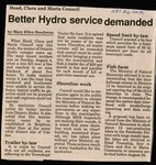 Better Hydro Service Demanded