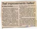 Trail Improvements Halted